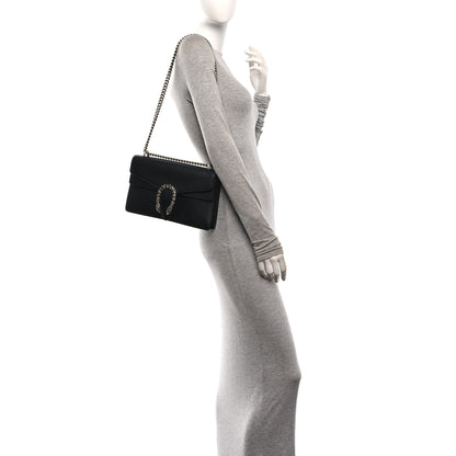 Gucci Pebbled Calfskin Small Dionysus Shoulder Bag Black 2 of 11