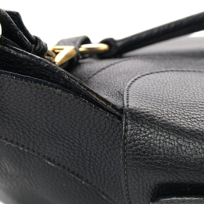 Prada Vitello Daino Pushlock Hobo Black 13 of 13