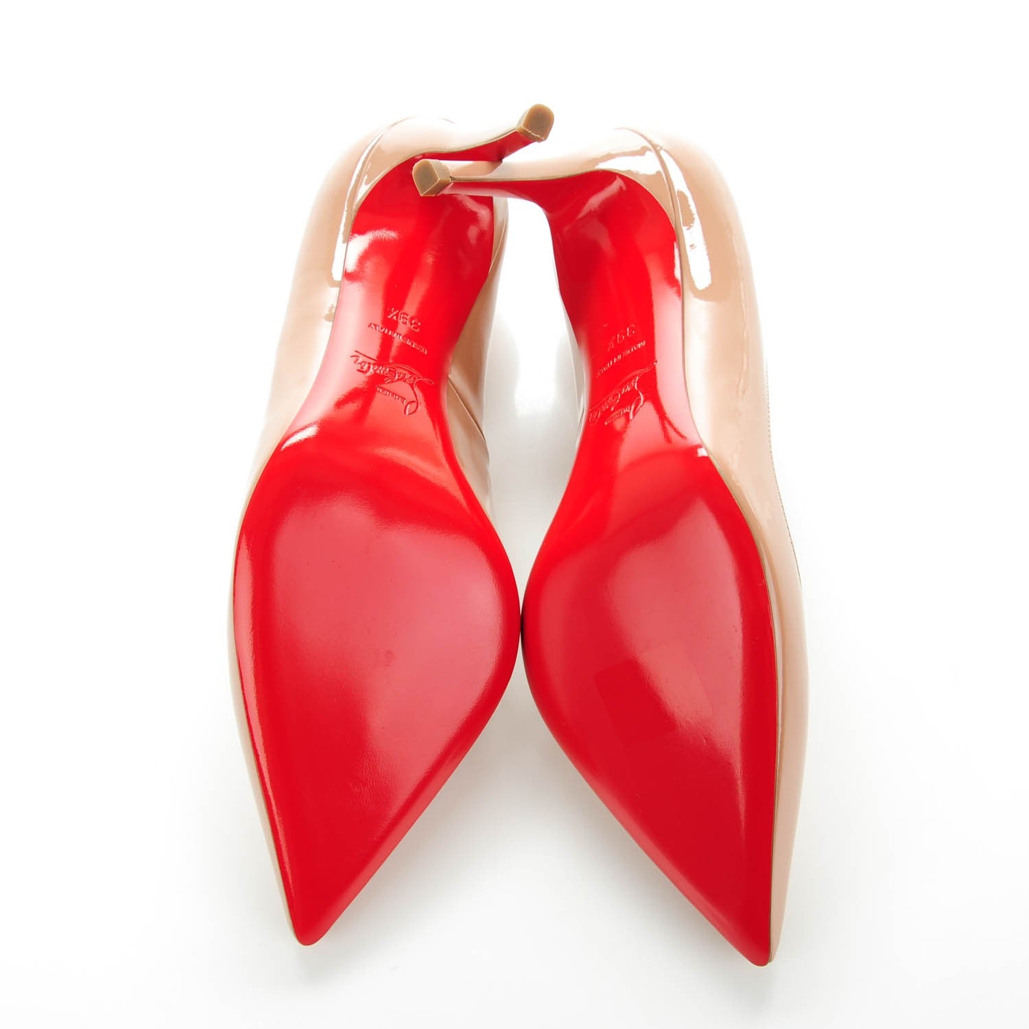 Christian Louboutin Patent Pigalle 85 Pumps 39.5 Nude 5 of 8