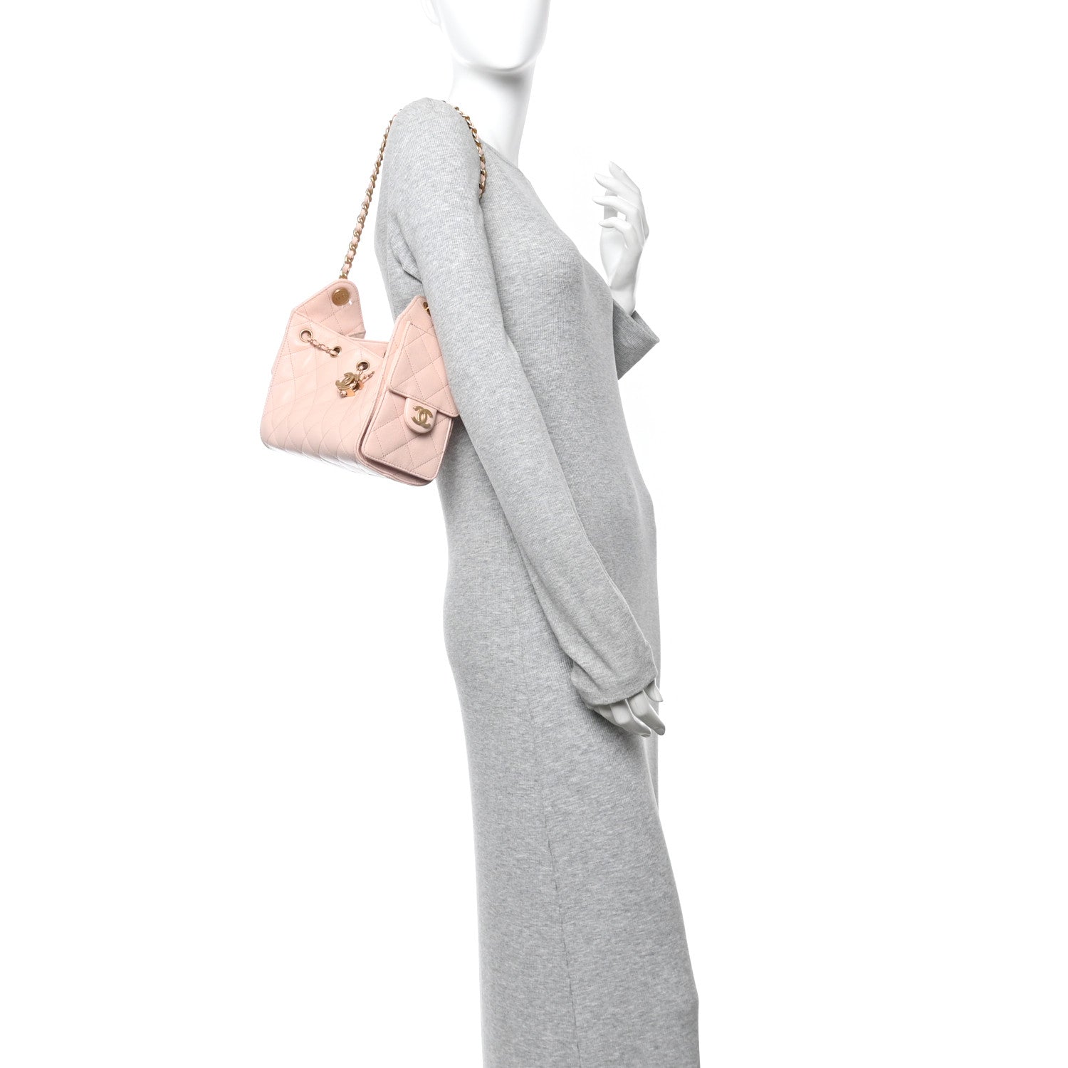 Chanel Caviar Quilted Mini Chanel 25 Handbag Light Pink Light Pink 2 of 11