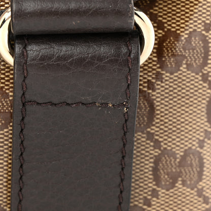 Gucci Crystal Monogram Small Double Buckle Flap Messenger Beige Dark Brown 11 of 11