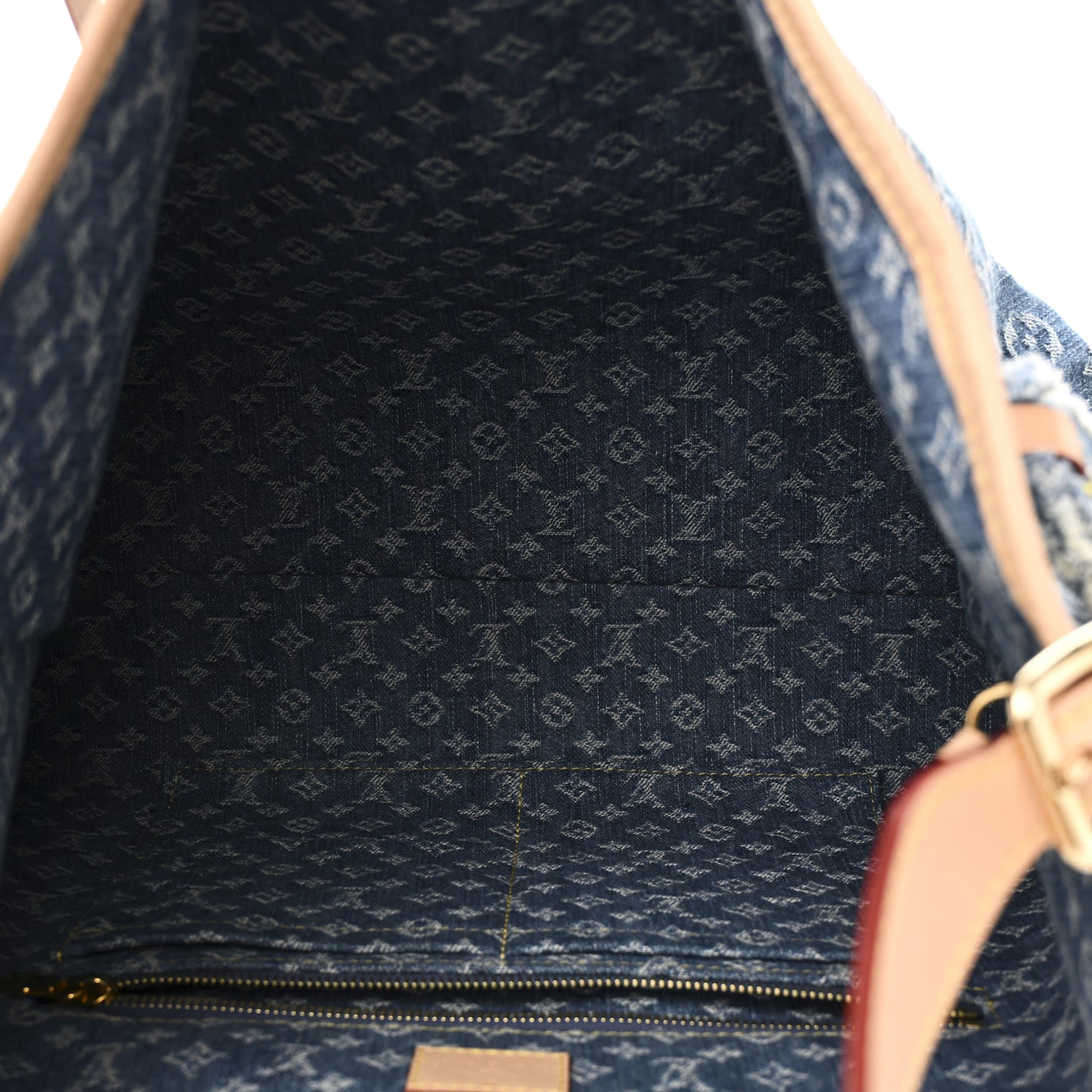 Monogram Denim CarryAll MM Blue