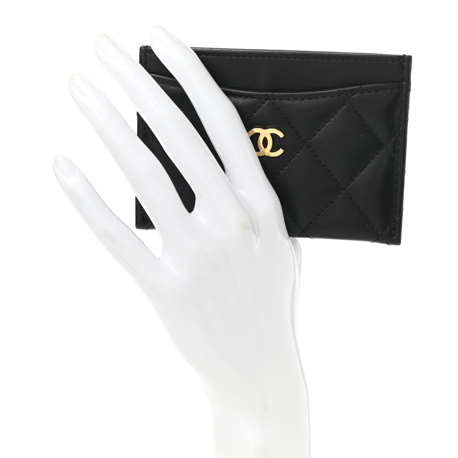 Chanel Lambskin Quilted Card Holder Black 2 of 9