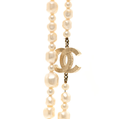 Chanel Graduated Pearl CC Long Necklace Gold 4 of 5