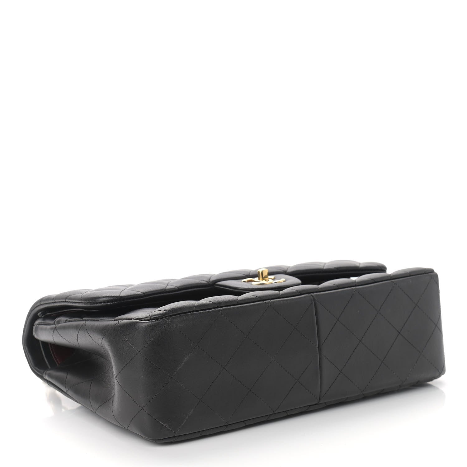 Chanel Lambskin Quilted Jumbo Double Flap Black 4 of 9