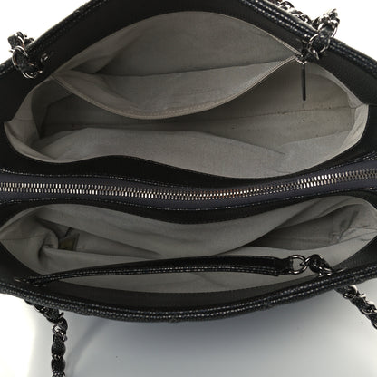 Chanel Caviar Quilted Timeless CC Shopping Tote Gray Dark Silver 4 of 9
