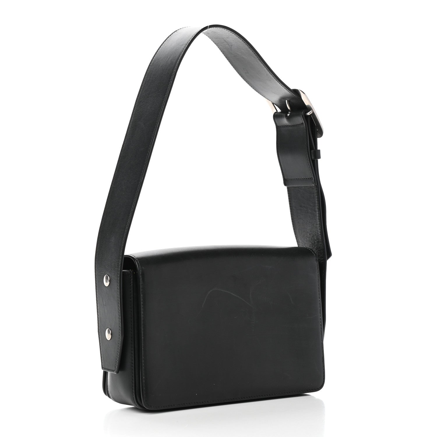Celine Natural Calfskin Medium Biker Case Shoulder Bag Black Sunflower 3 of 9