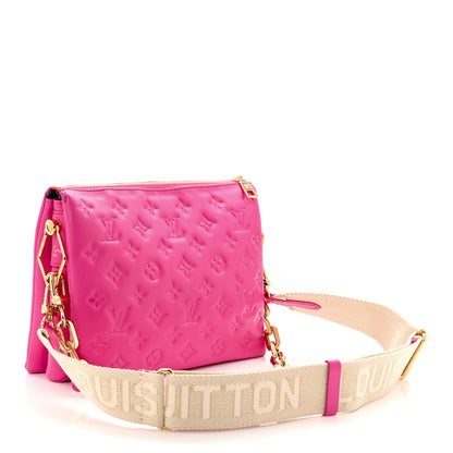 Louis Vuitton Lambskin Embossed Monogram Coussin PM Rose Miami 3 of 10
