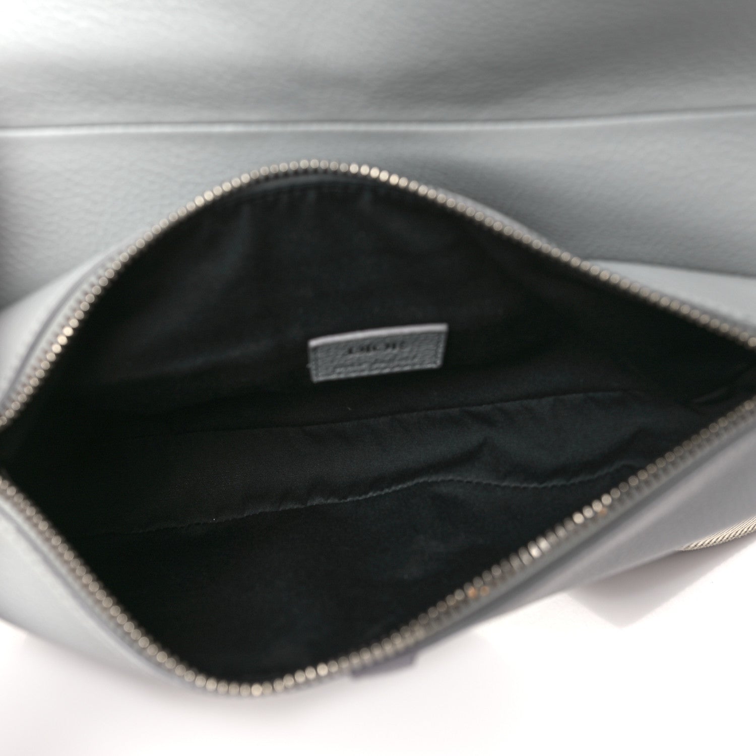 Christian Dior Grained Calfskin Kim Jones Saddle Bag Light Grey 5 of 8