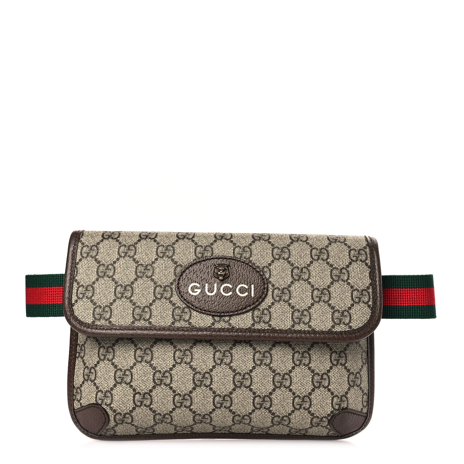 Gucci GG Supreme Monogram Neo Vintage Web Belt Bag Brown 1 of 8