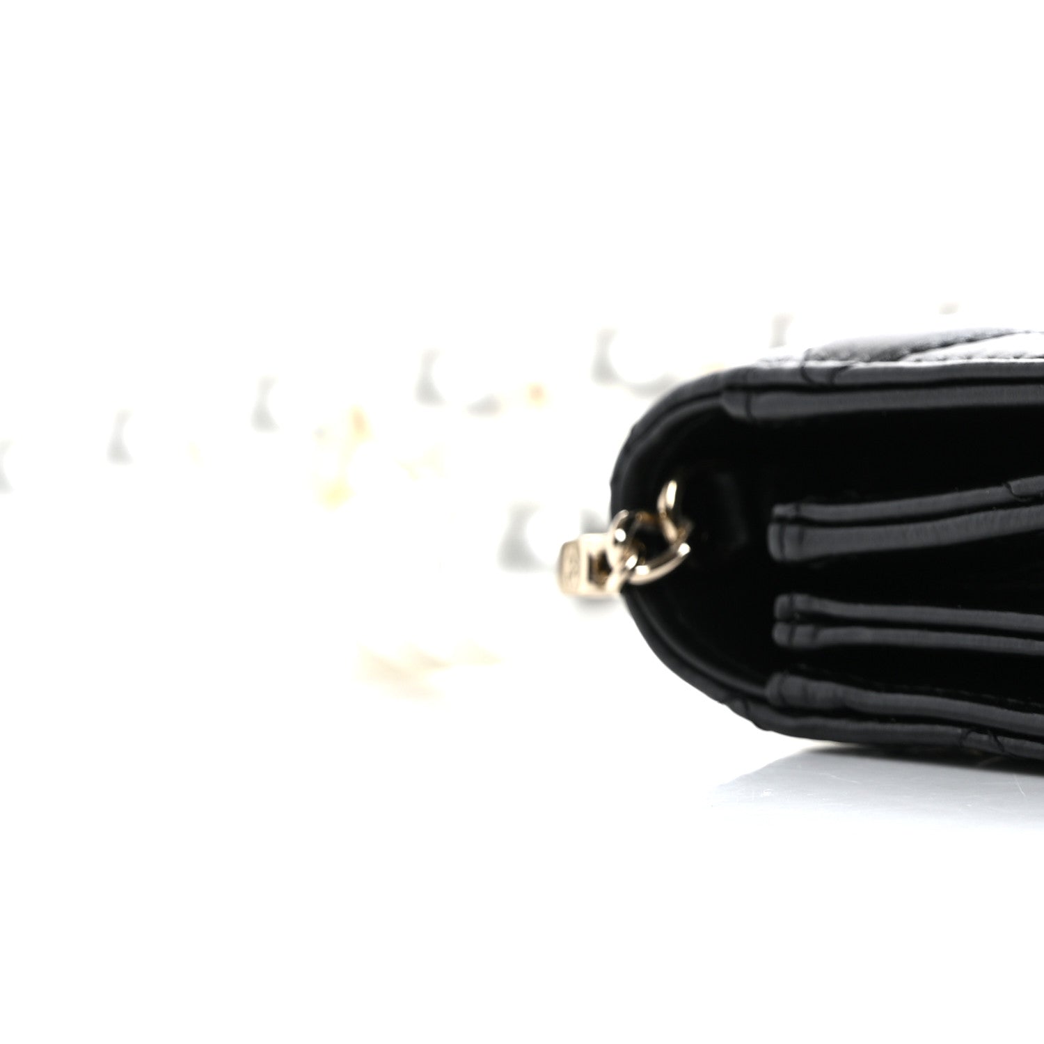 Chanel Calfskin Quilted Mini Maxi Pearls Wallet On Chain WOC Black 9 of 11