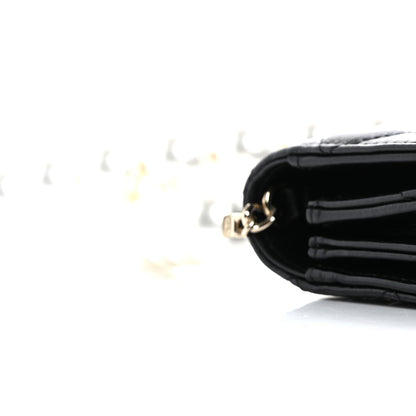Chanel Calfskin Quilted Mini Maxi Pearls Wallet On Chain WOC Black 9 of 11
