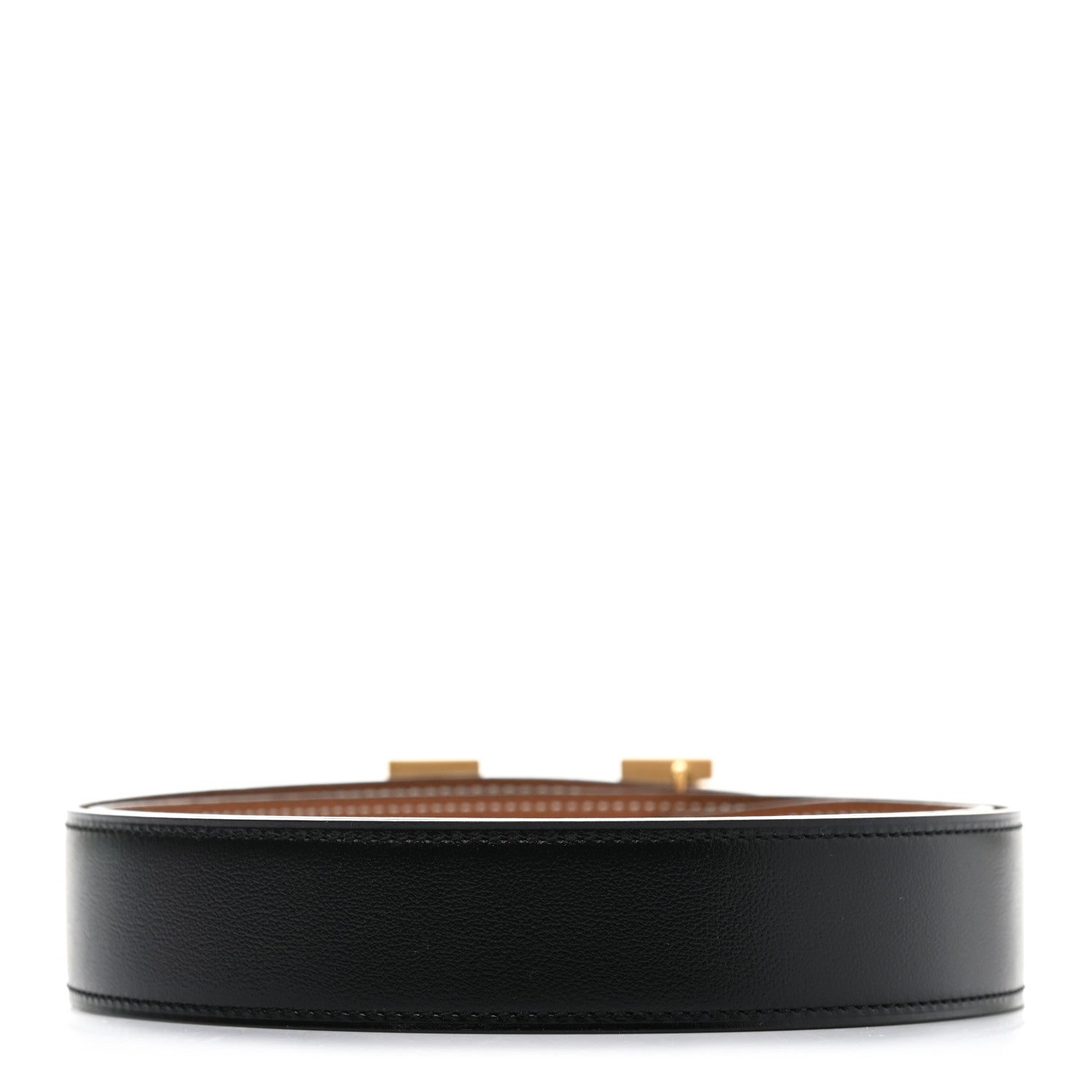 Hermes Box Togo 32mm Guilloche H Belt 80 Black Gold 2 of 7