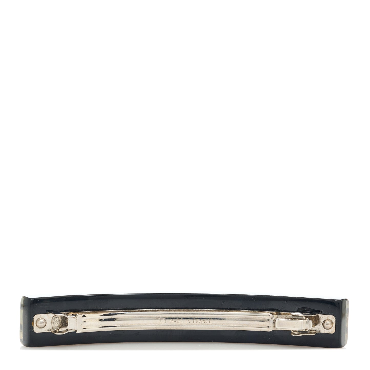 Resin Abalone Logo Hair Clip Barrette Black