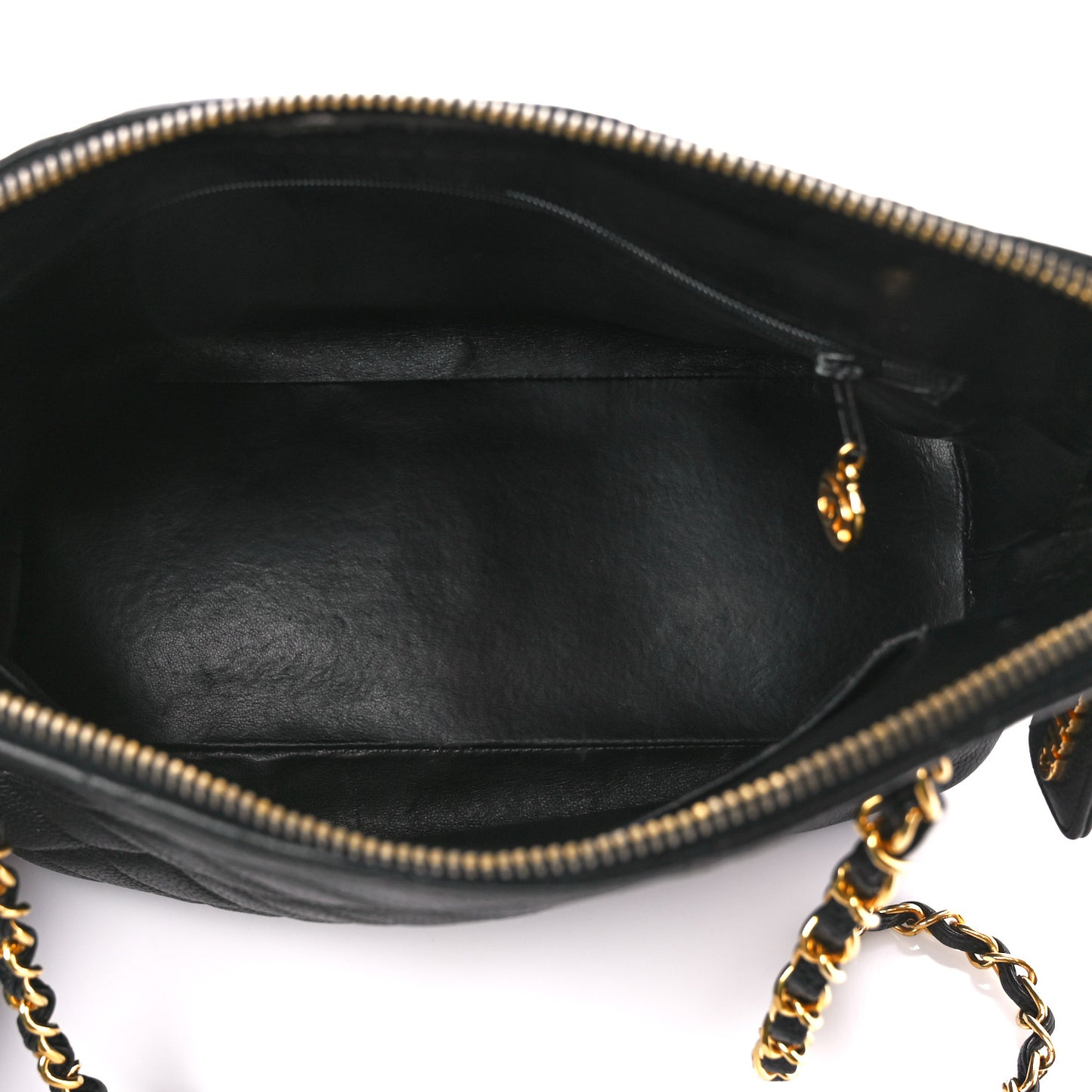 Caviar Quilted Shoulder Bag Black