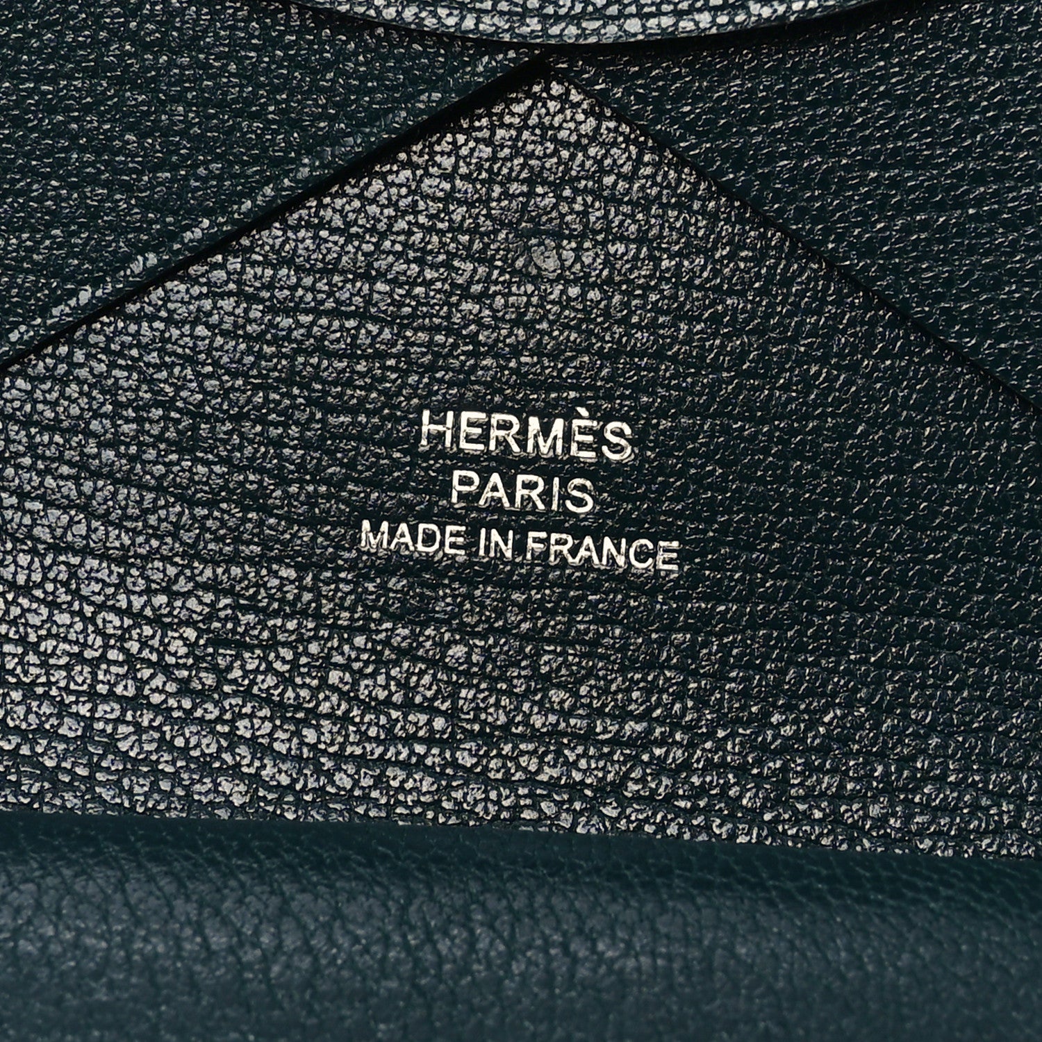 Hermes Chevre Chamkila Calvi Duo Card Case Vert Cypress 6 of 7