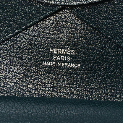 Hermes Chevre Chamkila Calvi Duo Card Case Vert Cypress 6 of 7