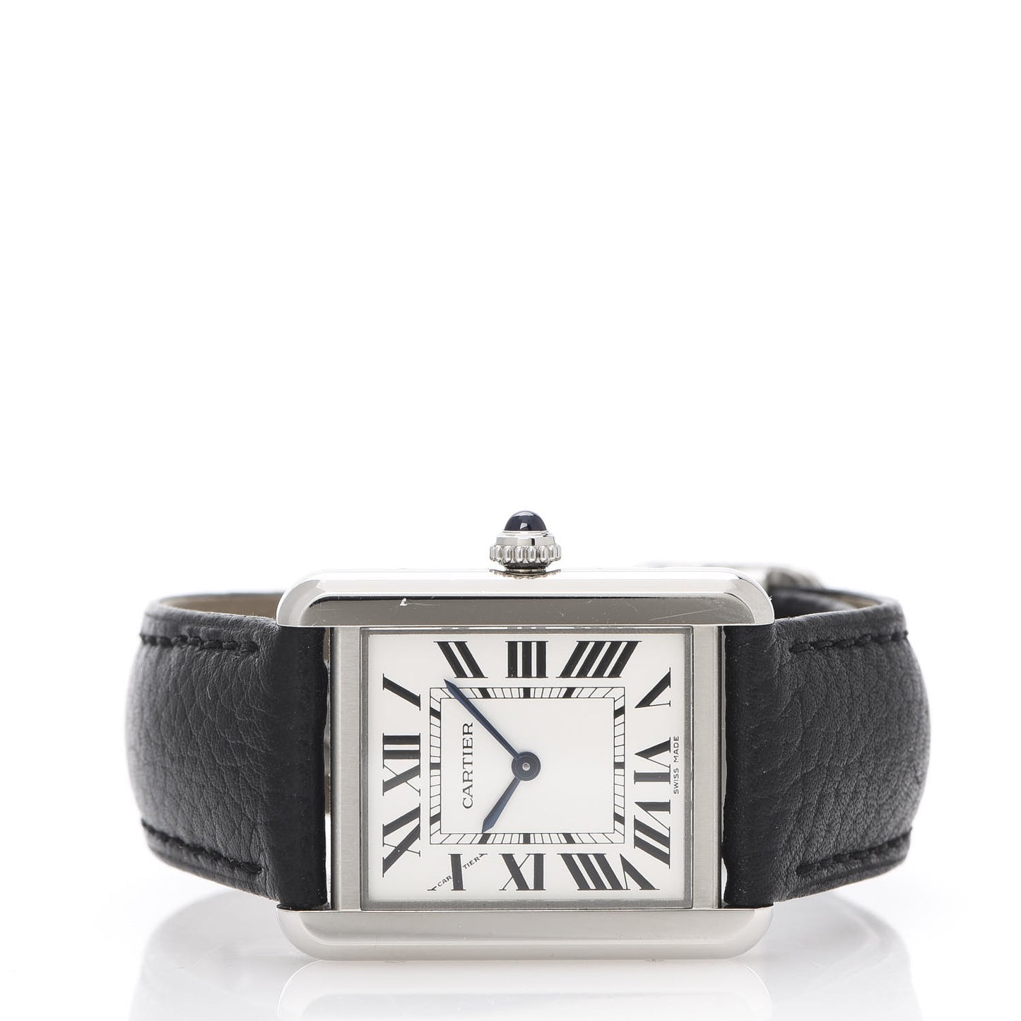 Stainless Steel Calfskin 24mm Tank Solo Quartz Watch