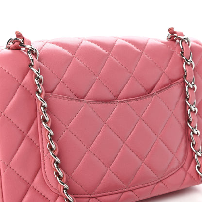 Chanel Lambskin Quilted Mini Rectangular Flap Pink 11 of 11