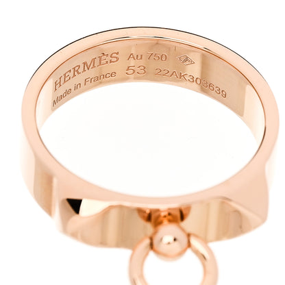 Hermes 18K Rose Gold PM Collier De Chien Ring 53 6.5 4 of 5