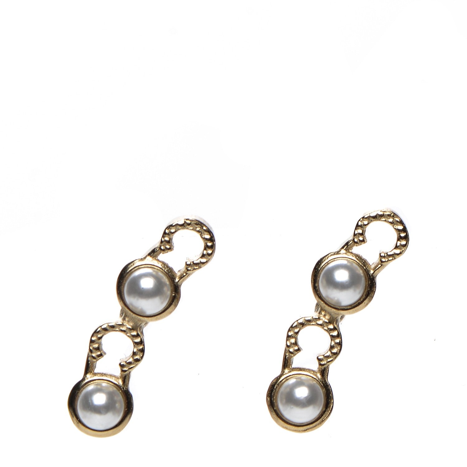 Chanel Pearl Coco Earrings Gold 1 of 4