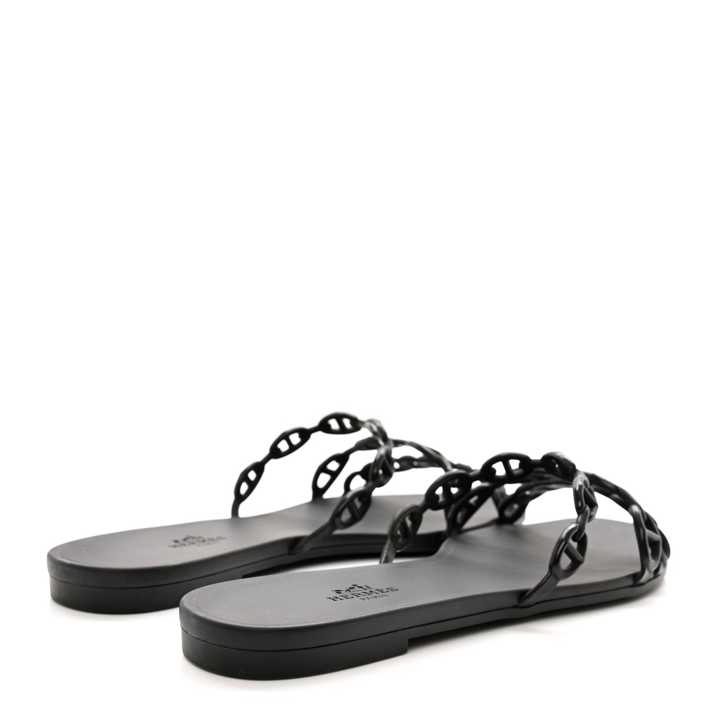 Rubber Chaine d'Ancre Rivage Sandals 39 Black