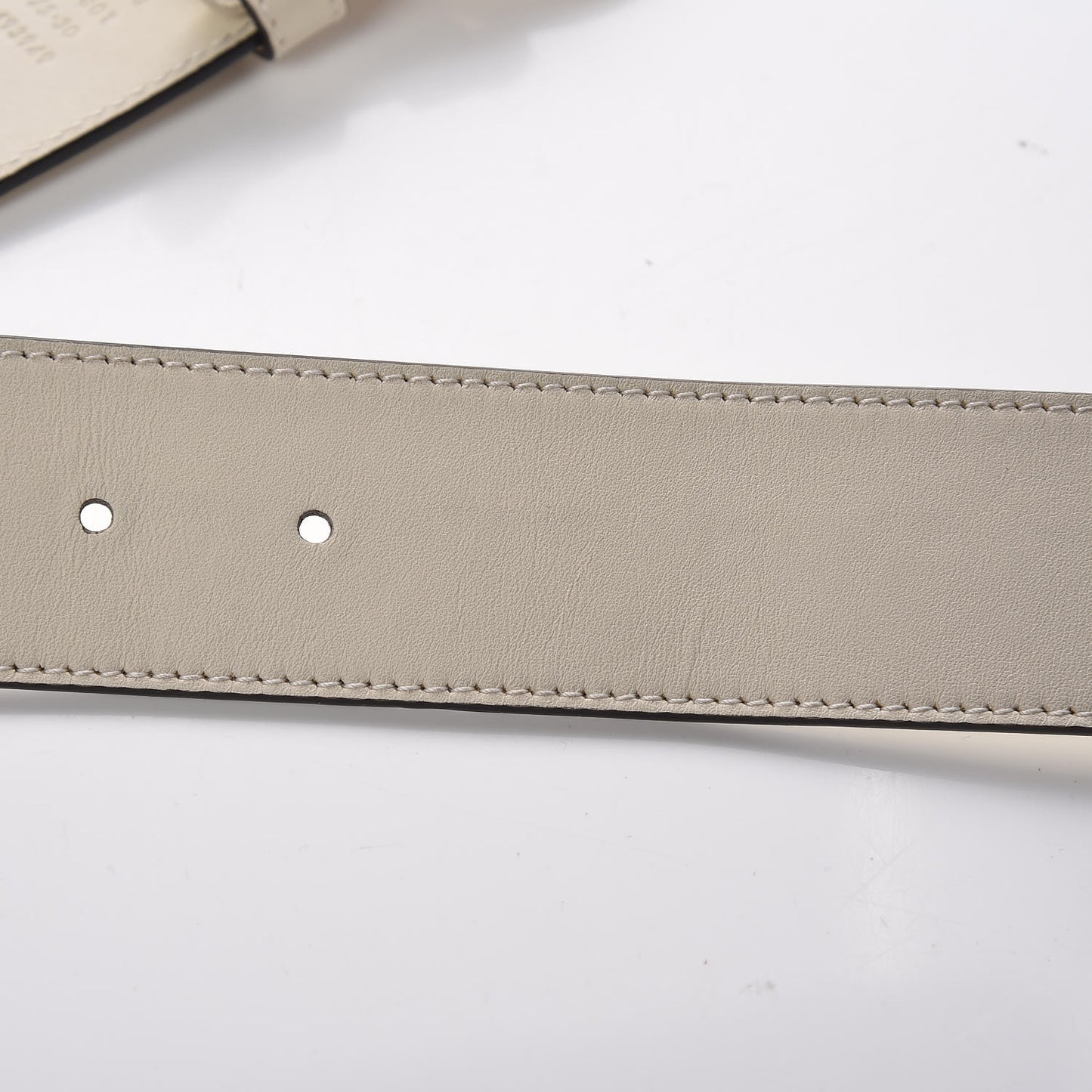 Calfskin Double G 40mm Belt 75 30 Mystic White