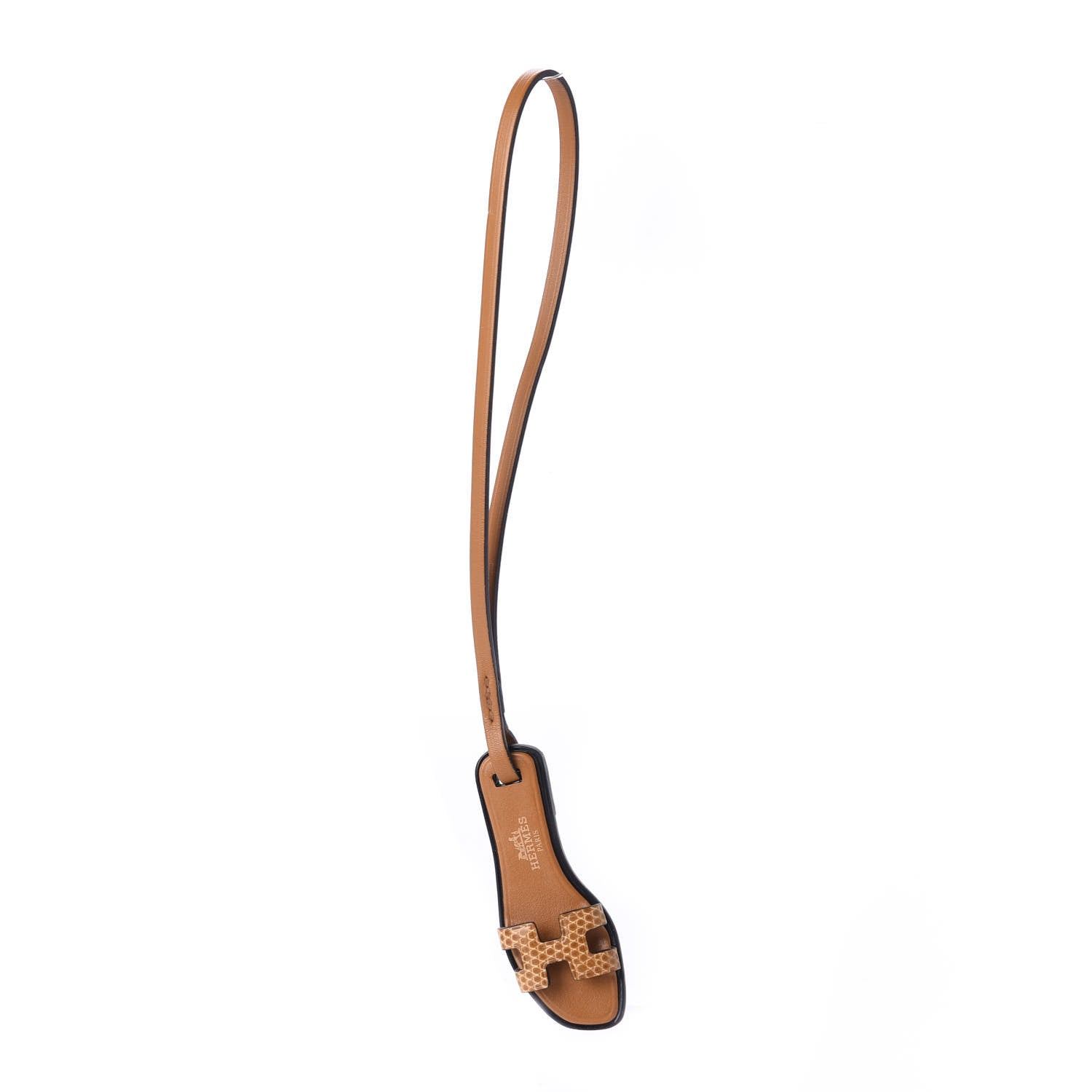 Hermes Lizard Butler Calfskin Hunter Oran Nano Bag Charm Sesame Naturel 1 of 5
