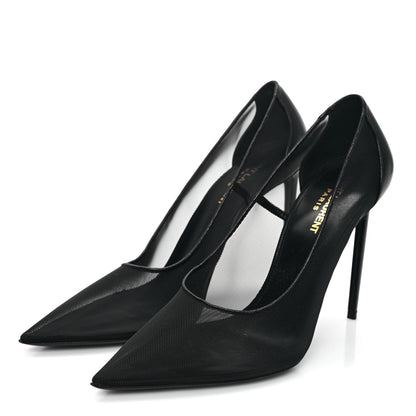 Saint Laurent Mesh 105 Anja Pumps 39.5 Black 3 of 7