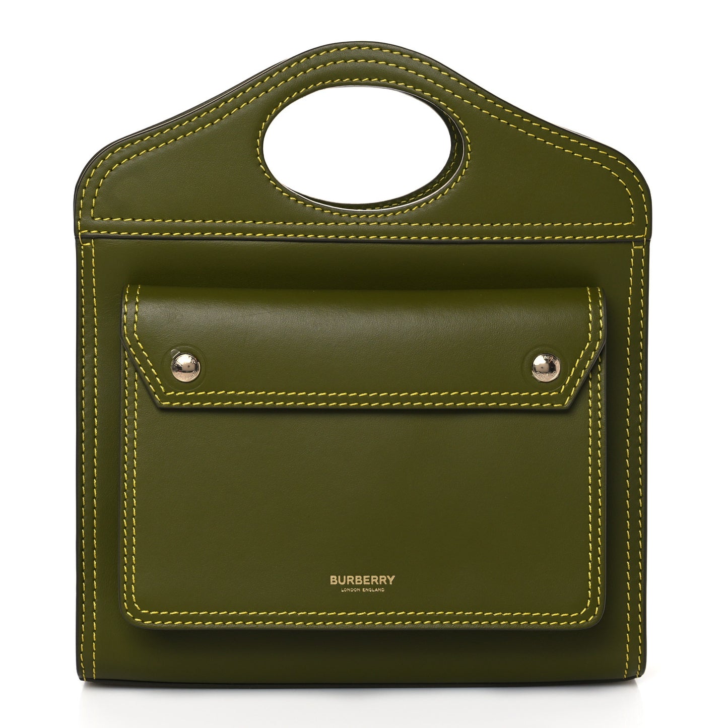Smooth Calfskin Mini Pocket Bag Juniper Green