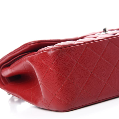Chanel Caviar Quilted Jumbo Double Flap Red 6 of 11