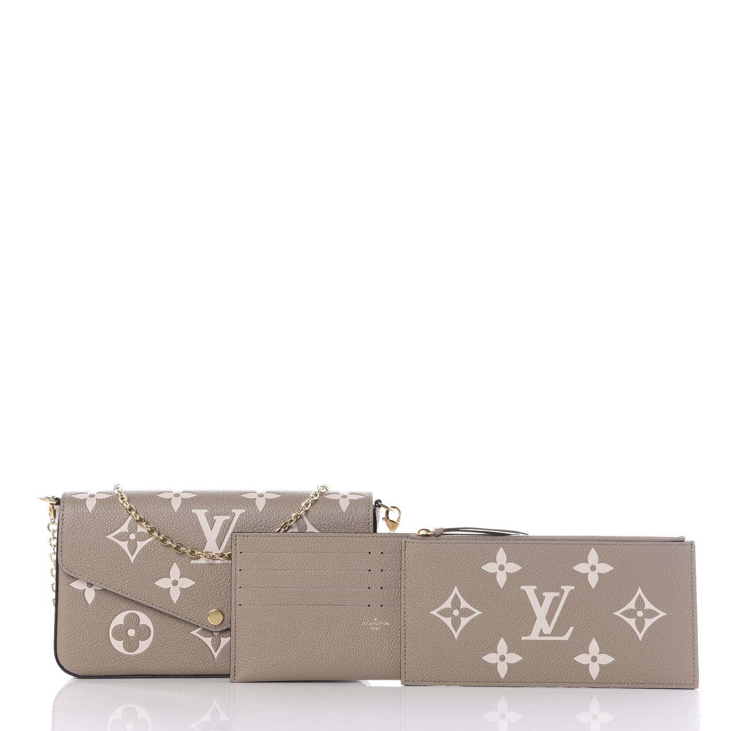 Louis Vuitton Empreinte Monogram Giant Felicie Pochette Tourterelle Creme 2 of 11