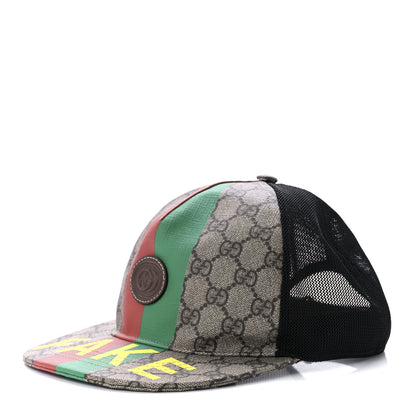 Gucci GG Supreme Monogram Fake/Not Baseball Hat 59 Beige Black 1 of 8