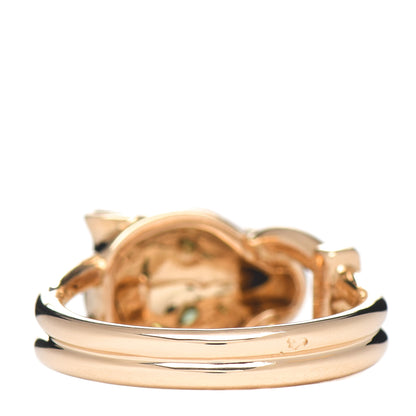 Cartier 18K Yellow Gold Diamond Black Lacquer Tsavorite Panthere De Cartier Ring 53 6.5 4 of 6