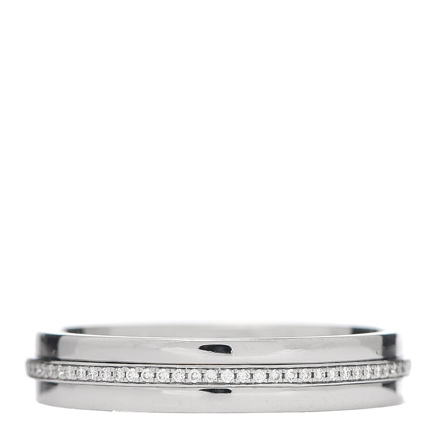 18K White Gold Diamond Narrow T Two Ring 65 11