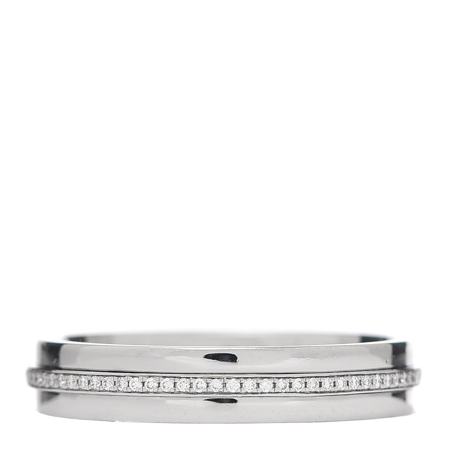 Tiffany 18K White Gold Diamond Narrow T Two Ring 65 11 3 of 5