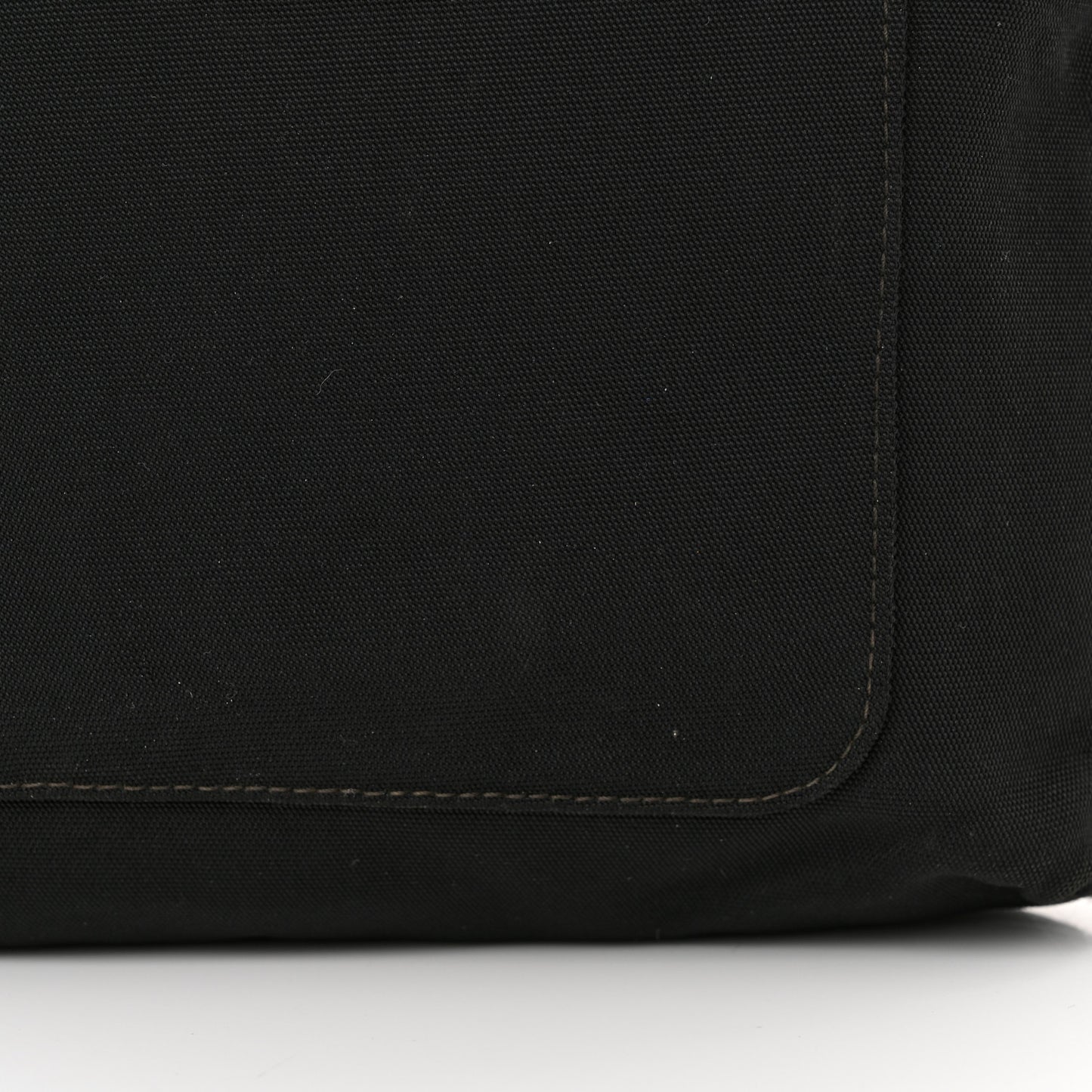 Canvas Flat Messenger Bag Black