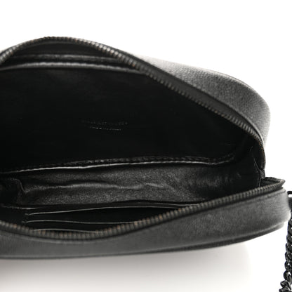 Saint Laurent Grain De Poudre Matelasse Monochrome Monogram Mini Lou Camera Bag Black 5 of 9