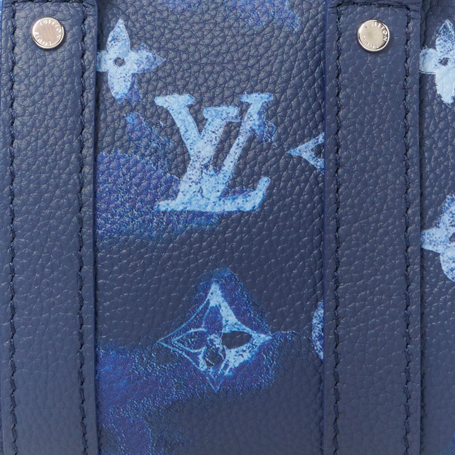 Louis Vuitton Monogram Ink Watercolor Keepall XS Blue 8 of 10