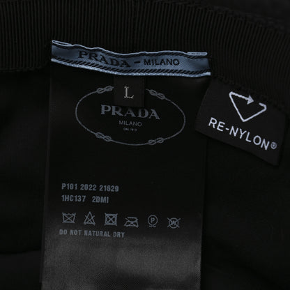 Prada Re-Nylon Metal Triangle Logo Womens Bucket Hat L Black 8 of 9