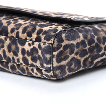 Saint Laurent Smooth Calfskin Leopard Print Medium Reversible Monogram Kate Satchel Black 12 of 15