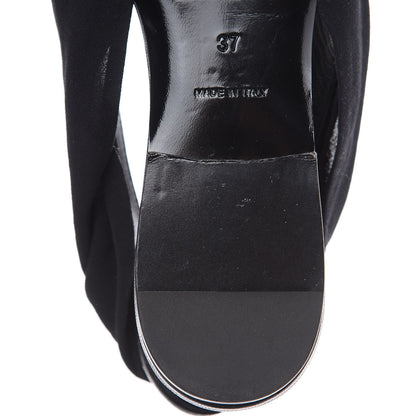 Balenciaga Jersey Knife Point-Toe Slingback Flats 37 Black 9 of 9