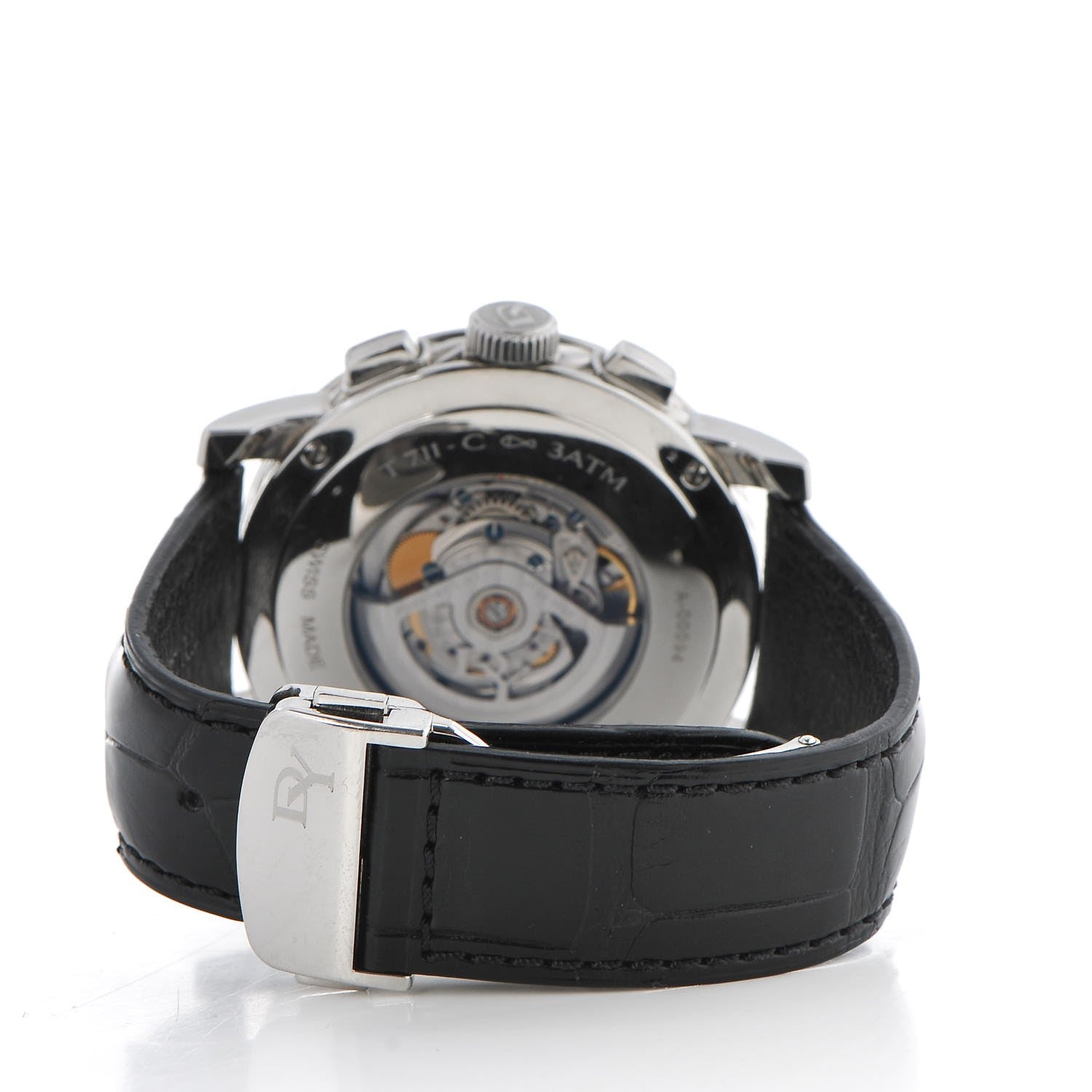 David Yurman Stainless Steel Alligator 46mm Classic Chronograph Automatic Watch Black 4 of 9