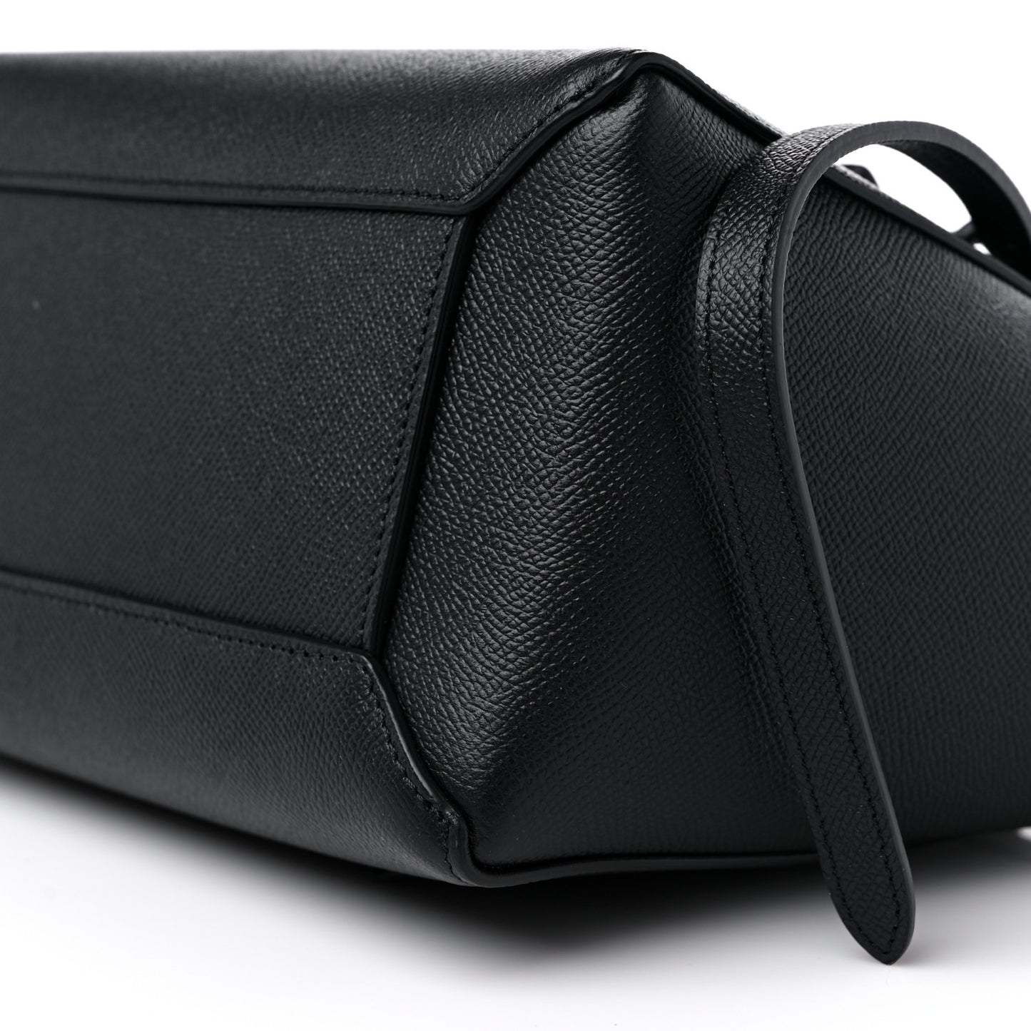 Grained Calfskin Micro Belt Bag Black