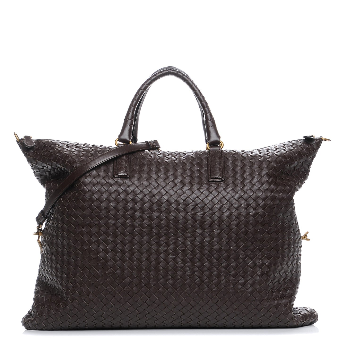 Nappa Intrecciato Maxi Convertible Tote Ebano