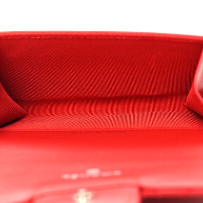 Chanel Lambskin Quilted Flap Card Holder Red 5 of 10