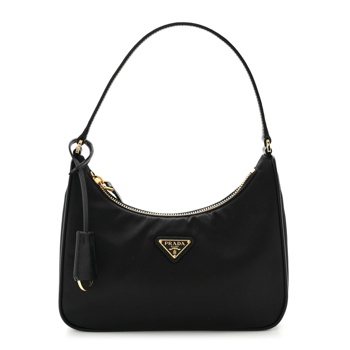 Tessuto Nylon Saffiano Mini Re-Edition 2005 Bag Black