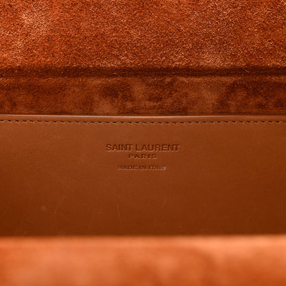 Saint Laurent Calfskin Monogram Take Away Box Dusty Vintage Brown Gold 6 of 10