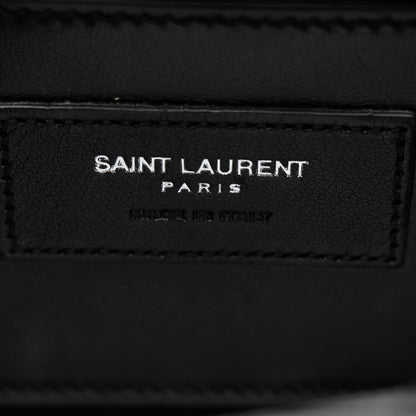 Saint Laurent Snakeskin Medium Classic Monogram Kate Tassel Satchel Black 7 of 15