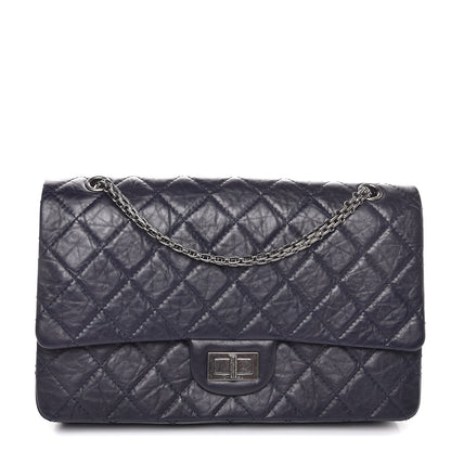 Chanel Aged Calfskin Quilted 2.55 Reissue 227 Flap Navy Blue 1 of 9